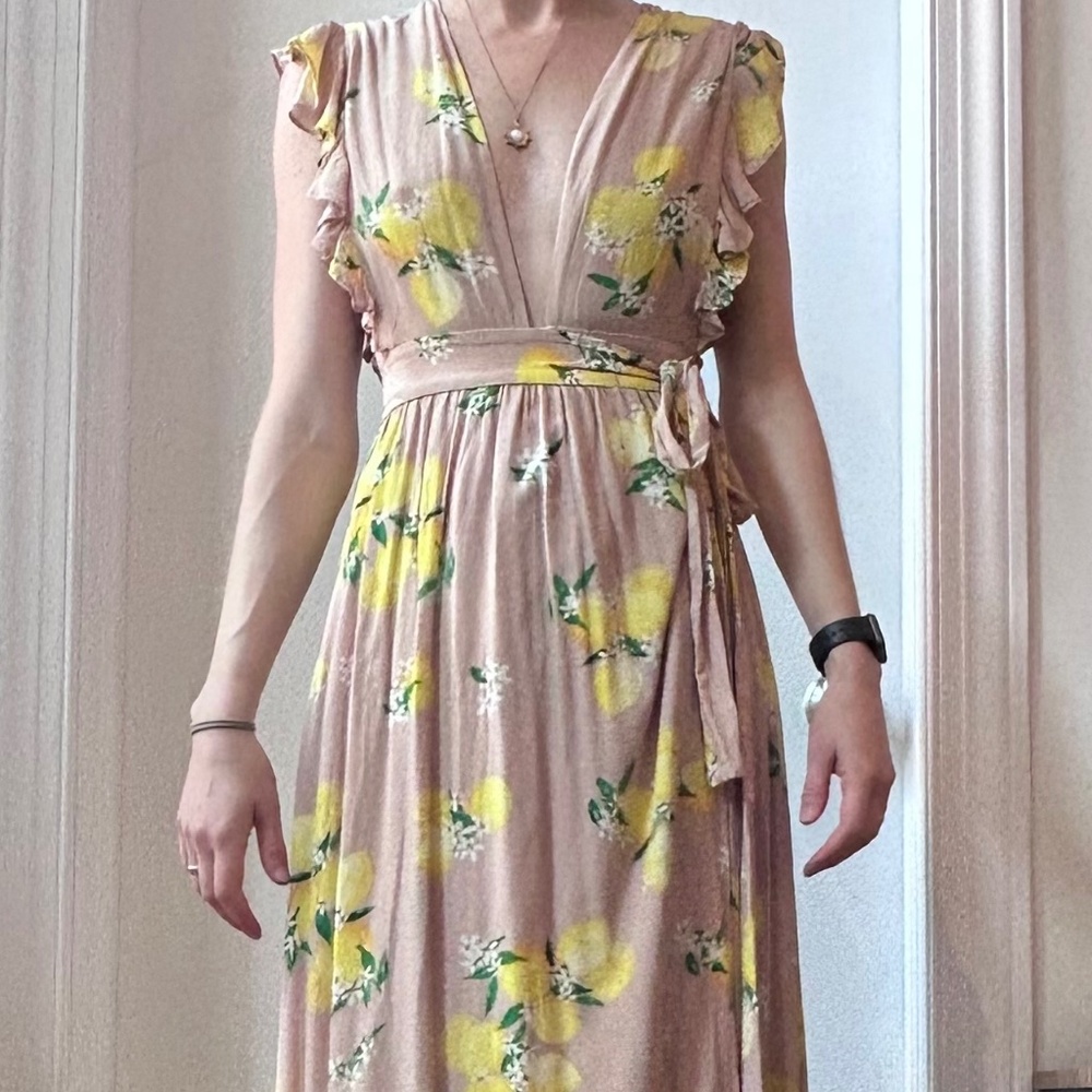 Majorelle Sweet Pea Dress in Tan Lemon